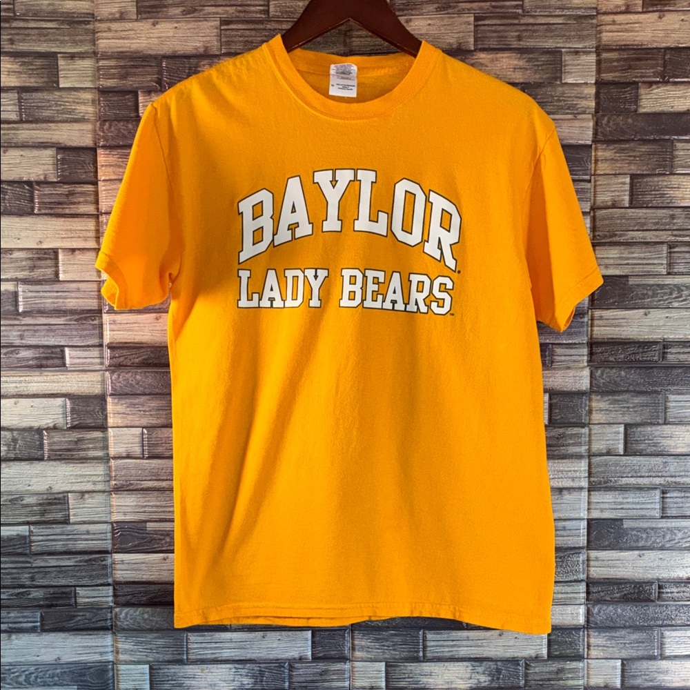 Gildan Medium EUC Baylor Lady Bears Yellow T-Shirt